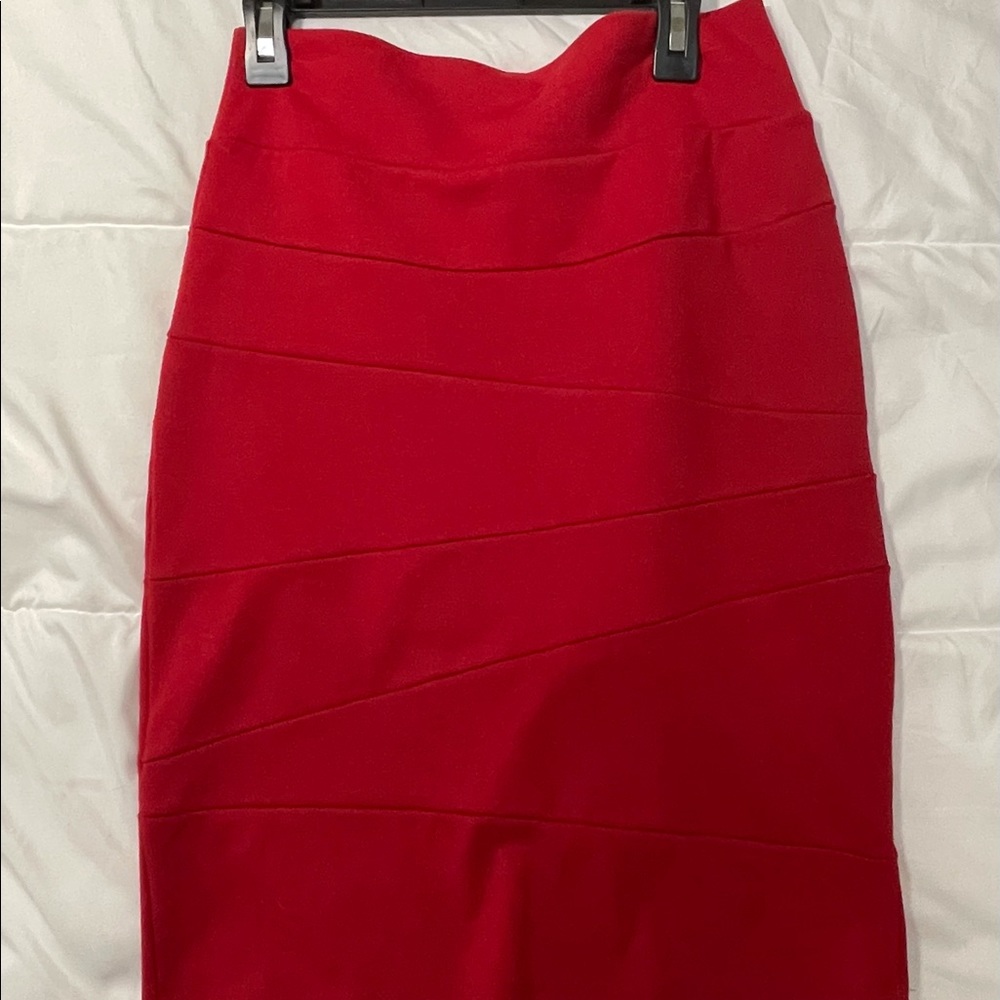 Love republic red skirt work attire S- M stretchy